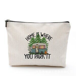 Cotton Linen Zipper Cosmetic Bag